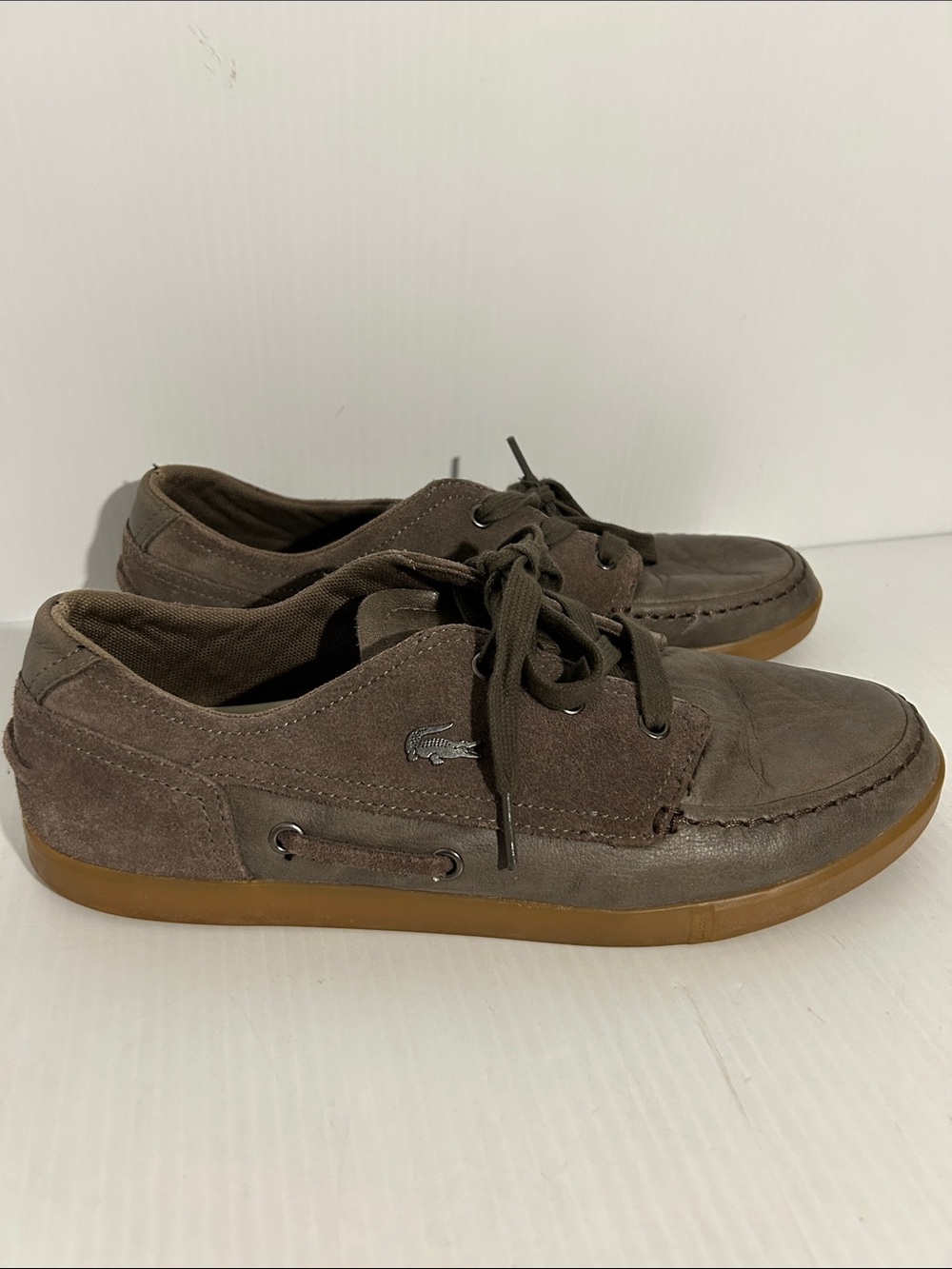 Lacoste crosier sail shoes leather suede men’s 9